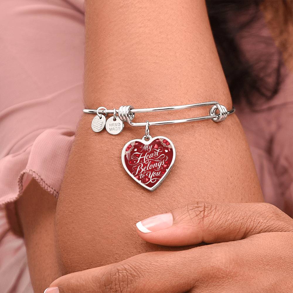 Eternal Elegance Heart Bangle – A Symbol of Timeless Love