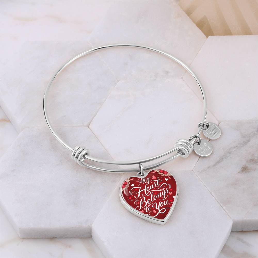 Eternal Elegance Heart Bangle – A Symbol of Timeless Love