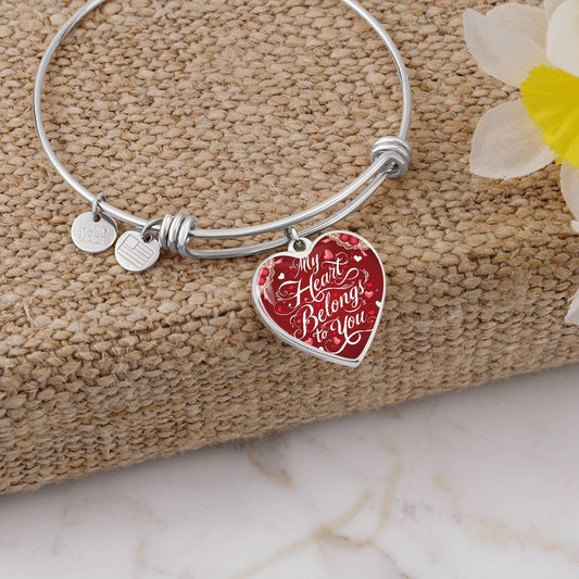 Eternal Elegance Heart Bangle – A Symbol of Timeless Love